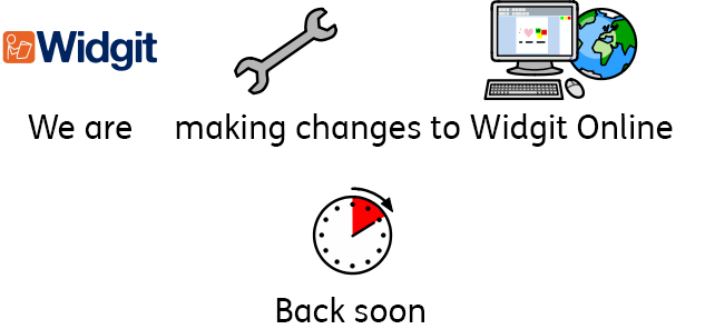 We're making changes to Widgit Online. Back soon